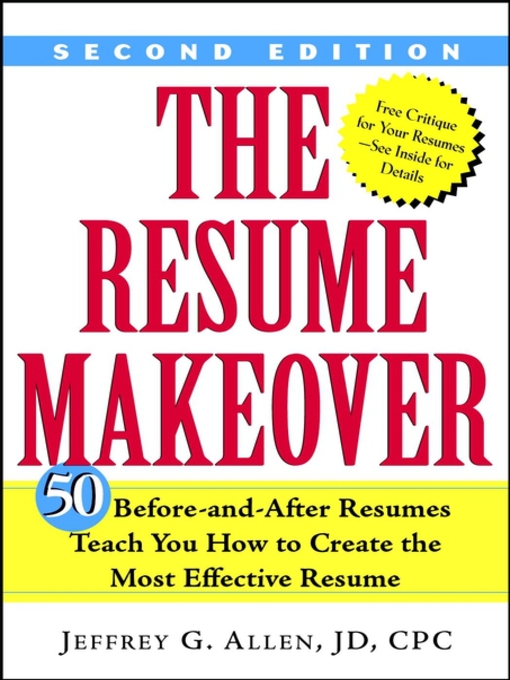 Title details for The Resume Makeover by Jeffrey G. Allen - Available